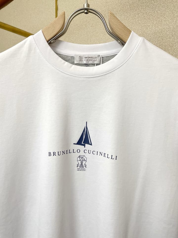Brunello Cucinelli Men's Casual Short-Sleeve T-Shirt – 2025SS in Black Shield