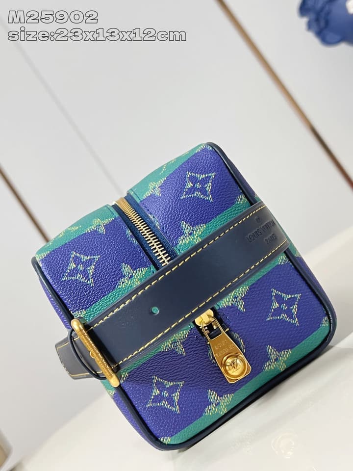 Louis Vuitton Locker Dopp Kit – Monogram Canvas in Blue And Green Monogram