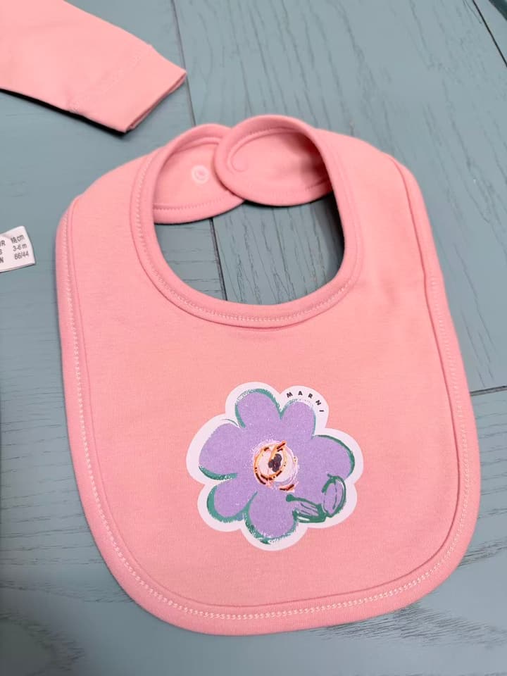 Marni Baby Romper and Bib Set – 2026SS – Kids Collection
