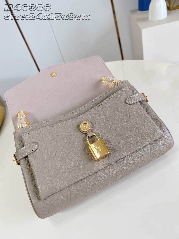 Louis Vuitton Anytime Flap Bag in Beige