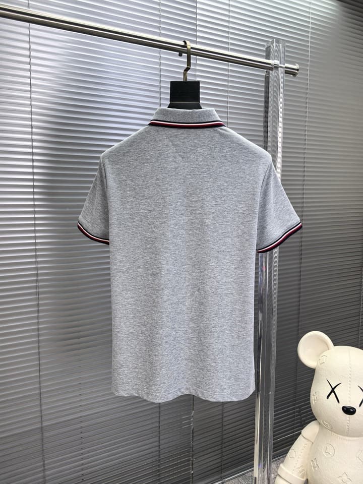Moncler Embroidered Logo Pique Cotton Polo Shirt – Spring/Summer Collection – 2026SS in Black