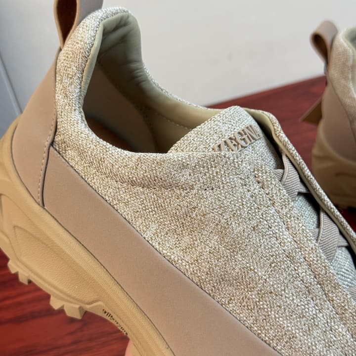 Zegna Triple Stitch Monte Canvas Sneakers