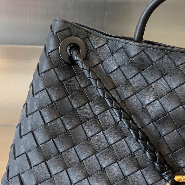 Bottega Veneta Andiamo Handbag in Charcoal Grey