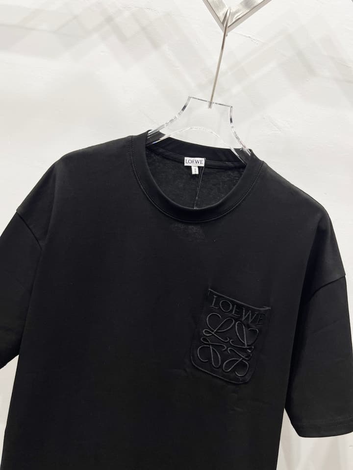 Loewe Minimalist Pocket Embroidery T-Shirt in Classic Black