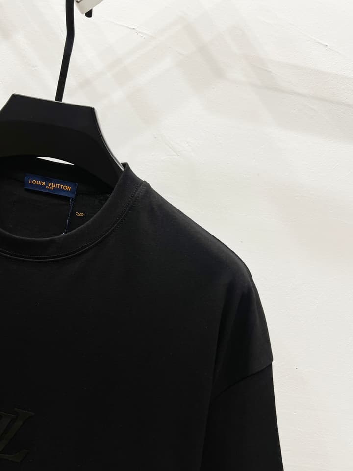 Louis Vuitton Classic Logo Silicone Embossed T-Shirt – 25SS in Black