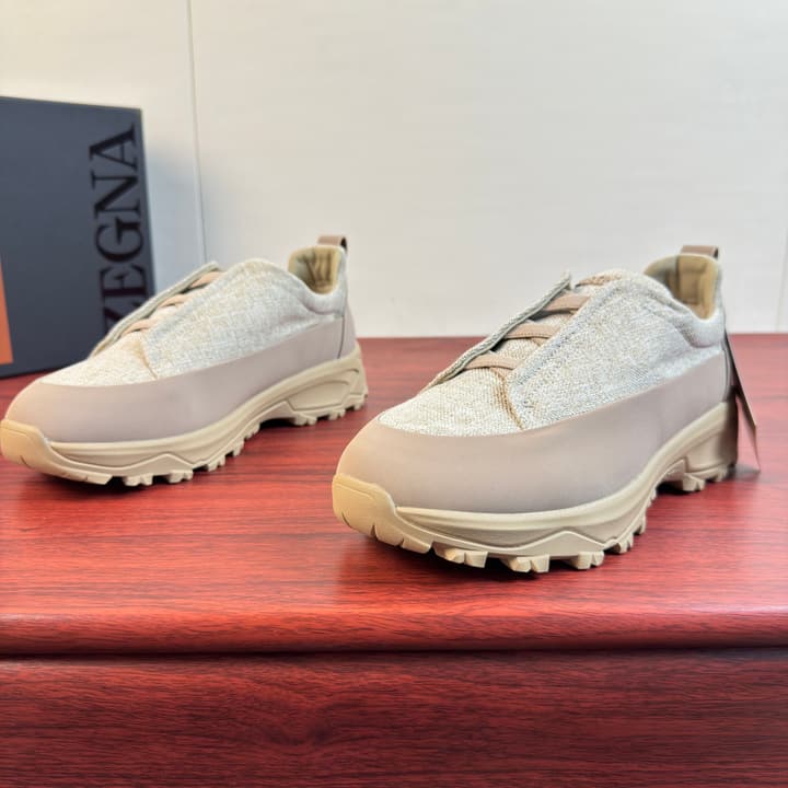 Zegna Triple Stitch Monte Canvas Sneakers