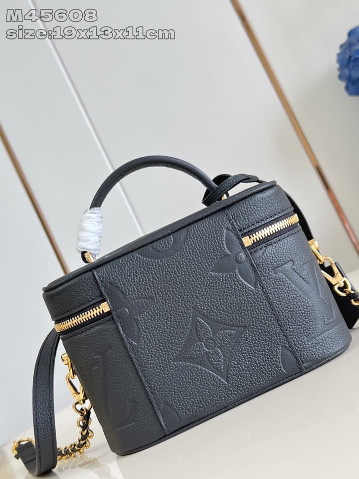 Louis Vuitton Vanity Small Handbag – Giant Monogram Embossed in Black