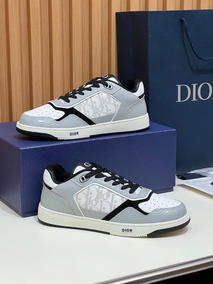 Dior B27 Unisex Sneakers – 2025 Collection in Black And Khaki Oblique