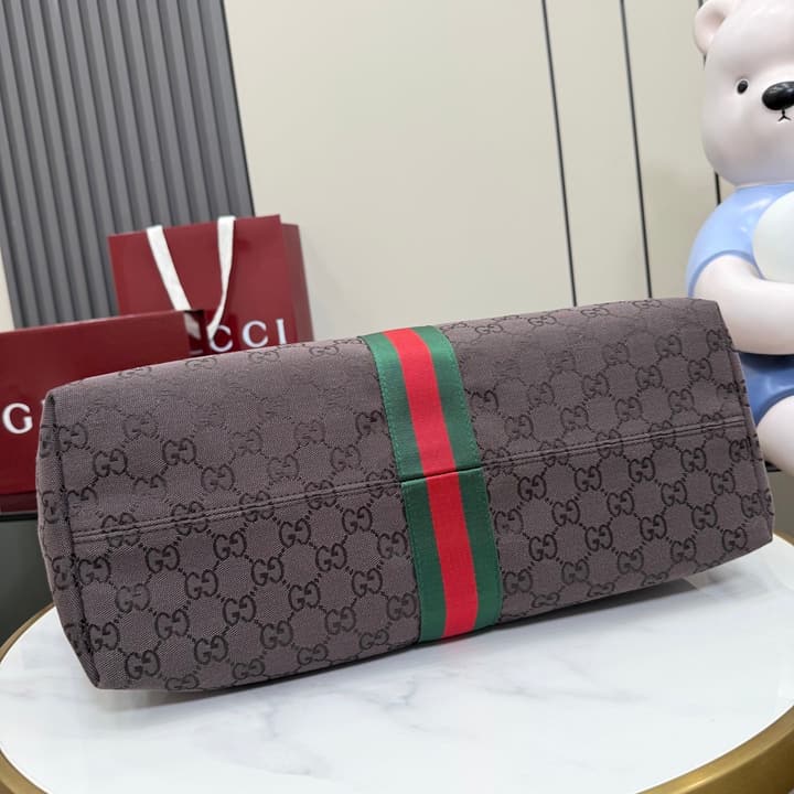 Gucci Giglio GG Canvas Tote Bag – 2026 Spring/Summer Collection in Dark Brown GG Canvas