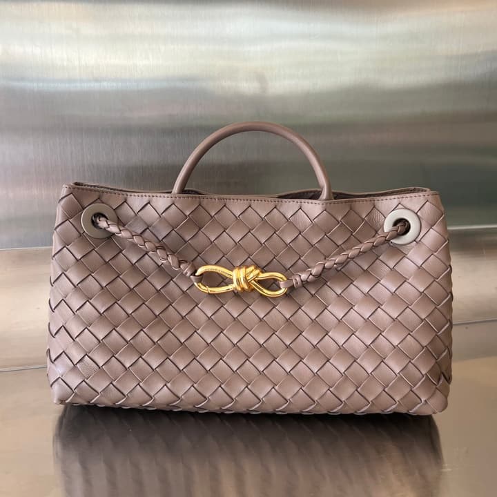 Bottega Veneta Andiamo Handbag in Charcoal Grey