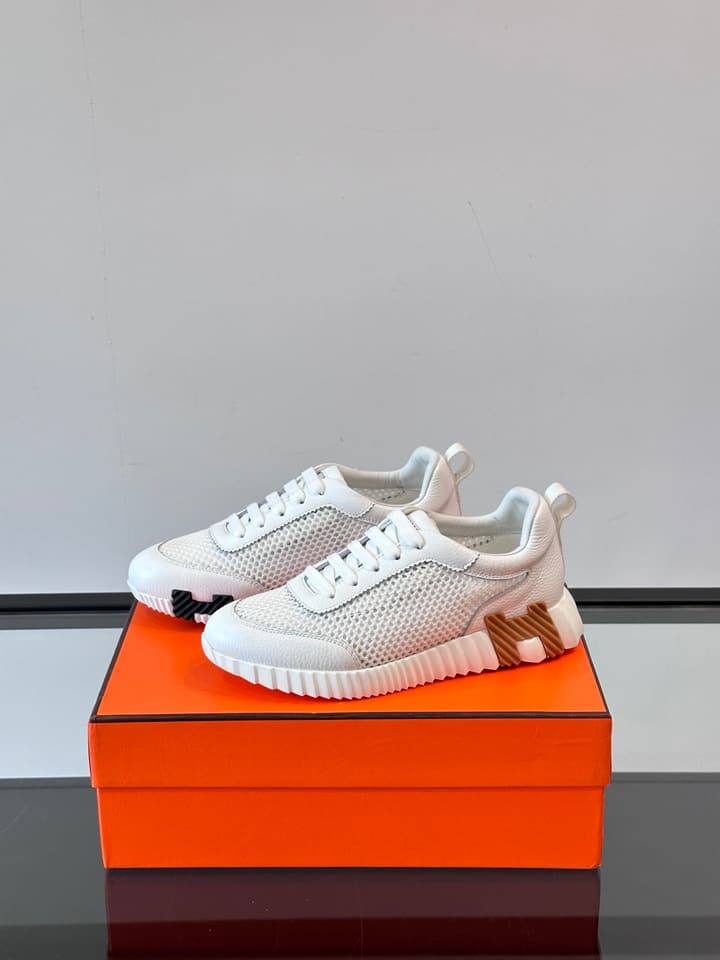 Hermès Bouncing Sneakers in White