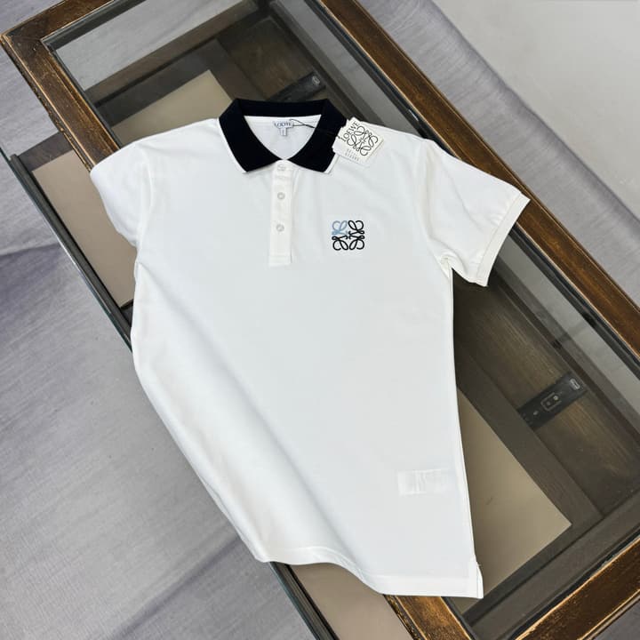 Loewe Business Casual Short-Sleeved Polo Shirt – 2026SS in Black