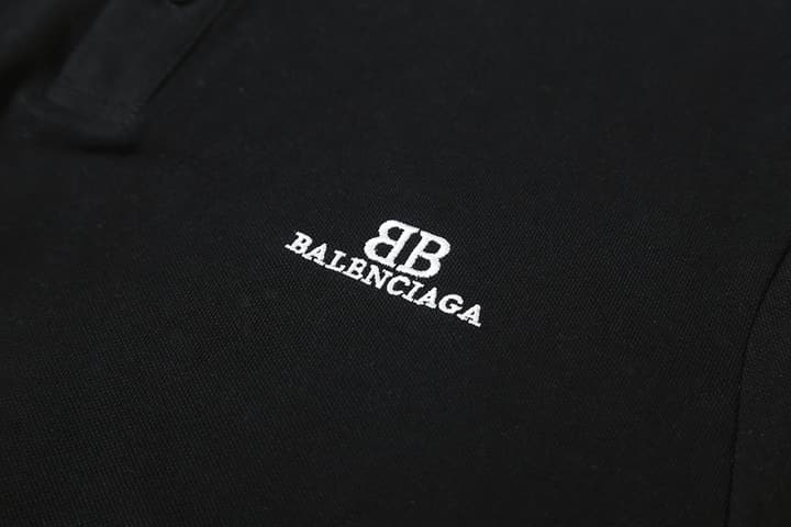 Balenciaga Double B Embroidered Polo Shirt – 26SS in Black