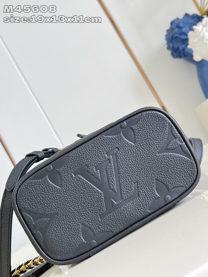 Louis Vuitton Vanity Small Handbag – Giant Monogram Embossed in Black