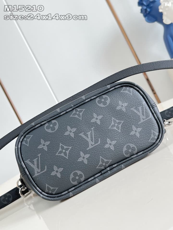 Louis Vuitton Neverfull Bandoulière Inside Out BB Handbag in Black Monogram With White Graphic