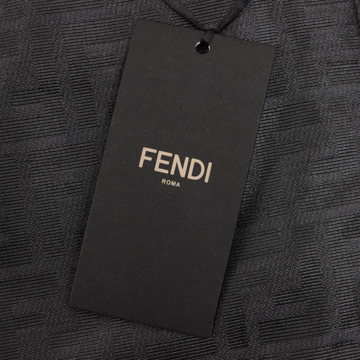 Fendi FF Monogram Full-Zip Windbreaker Jacket in Dark Gray Ff Monogram