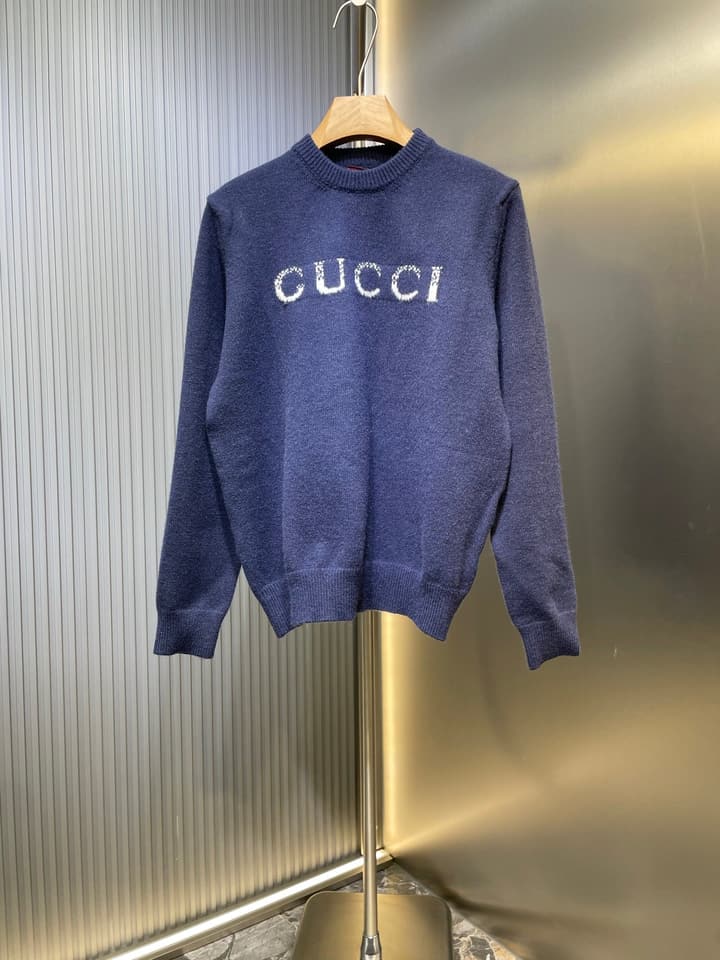 Gucci Dissipated Logo Wool Pullover