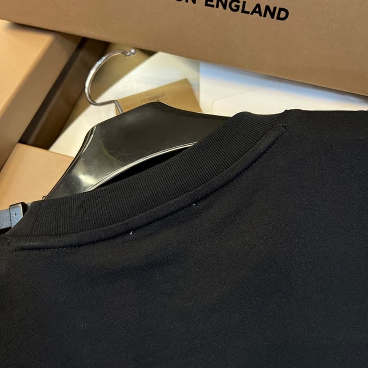 Burberry Monogram Pattern Cotton Loose T-Shirt – Spring/Summer Collection in Black