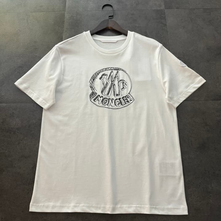 Moncler Letter Pattern Crewneck T-Shirt – 2026SS in Black
