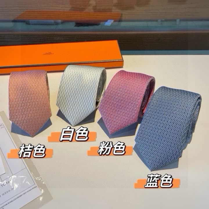 Hermès Men's Silk Tie – New Collection in Blue