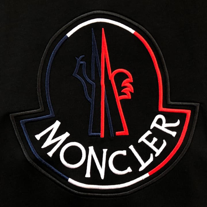 Moncler Embroidered Logo Crewneck T-Shirt – 2025 Spring/Summer Collection in Black