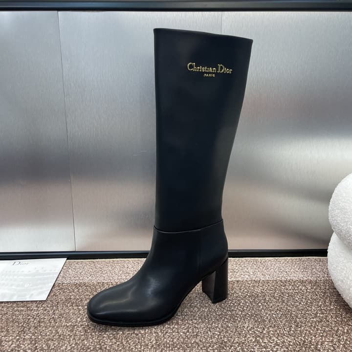 Dior D-Town Chunky Heel Knee-High Boots – 2024 Autumn/Winter Collection