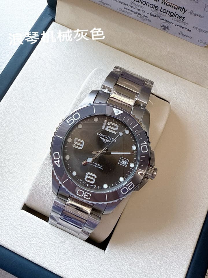 Longines Conquest HydroConquest Automatic Watch in Black Dial Steel Band