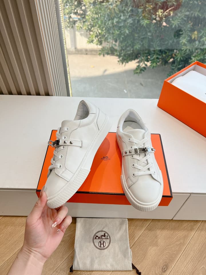 Hermès Bouncing Men's Sneakers in Black Leather