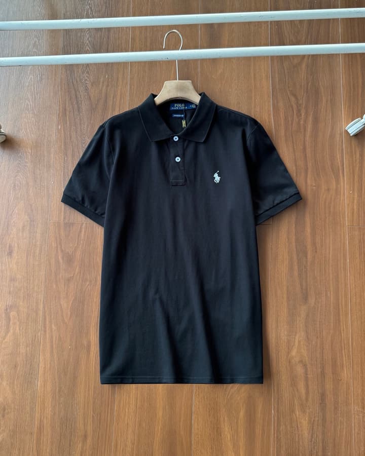 Ralph Lauren Classic Pique Cotton Polo Shirt – 2025 Collection in Black