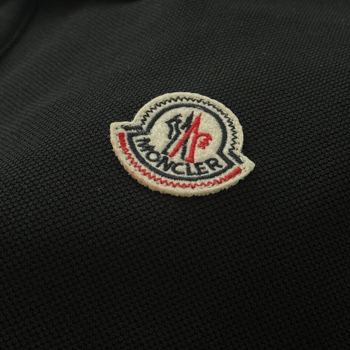 Moncler Logo Cotton Polo Shirt – 2026SS in Black