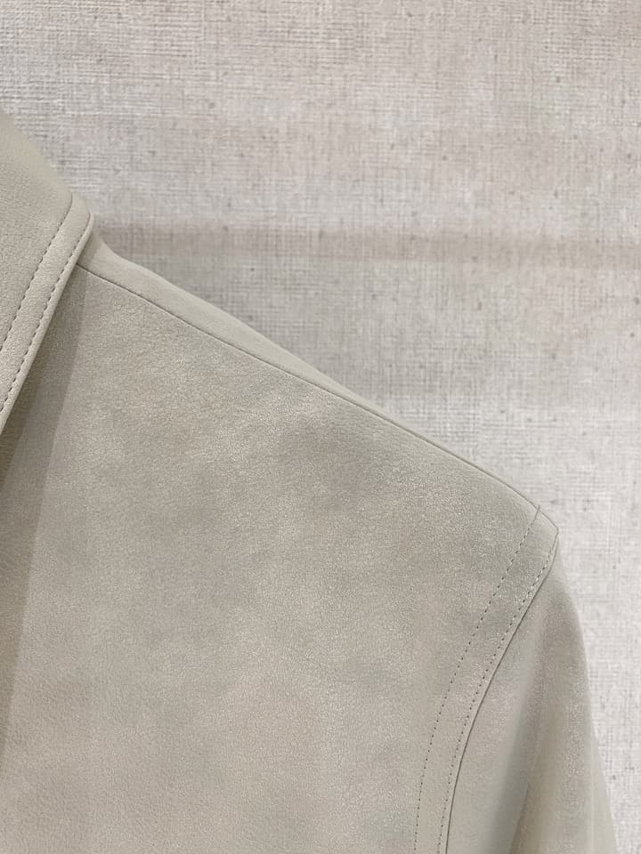 Dior Leather Jacket – 2025SS/FW Collection in Light Gray Suede Jacket
