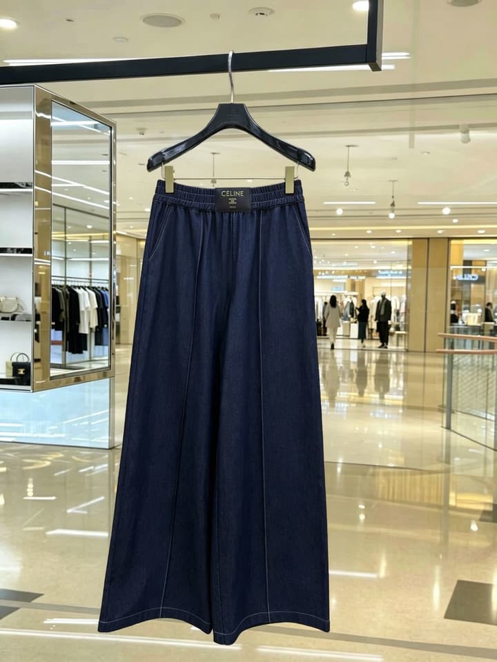 Celine Denim Matching Set in Royal Blue
