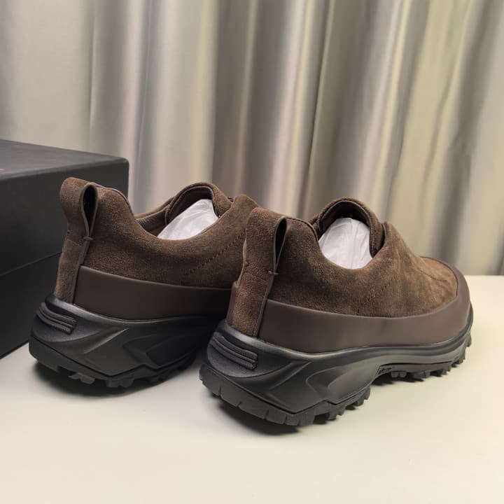 Ermenegildo Zegna Triple Stitch™ Monte Luxury Casual Shoes in Black Leather