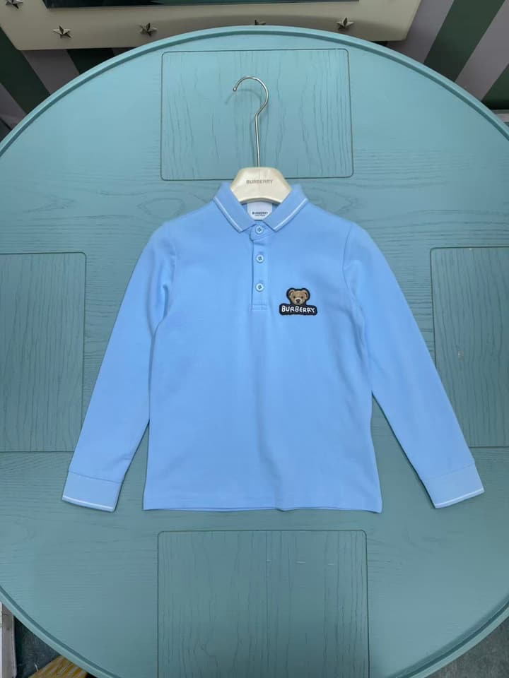Burberry Classic Logo Print Kids Sweatshirt – 2025SS in Light Blue With Bear Logo