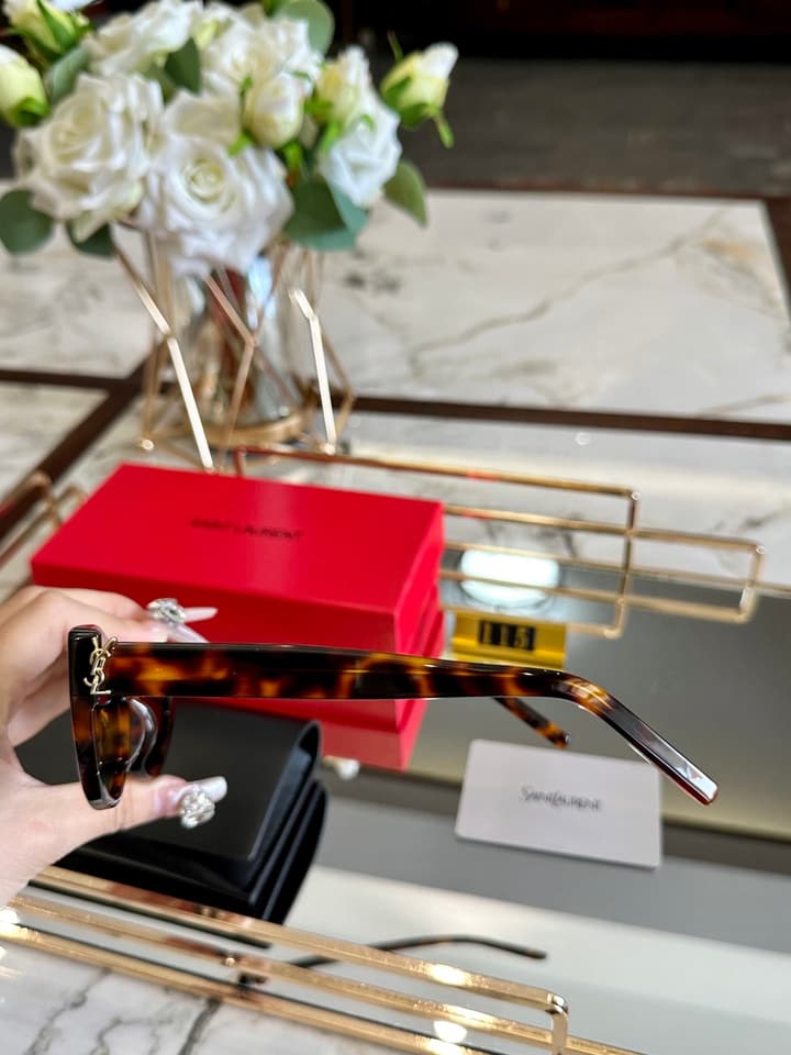 Saint Laurent Acetate Polarized Sunglasses