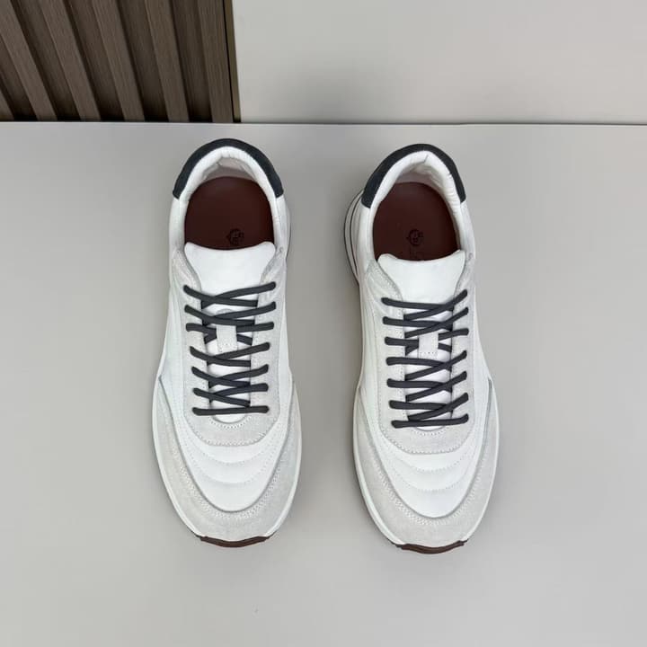 Loro Piana Men's Classic Jogging Sneakers in Black Suede