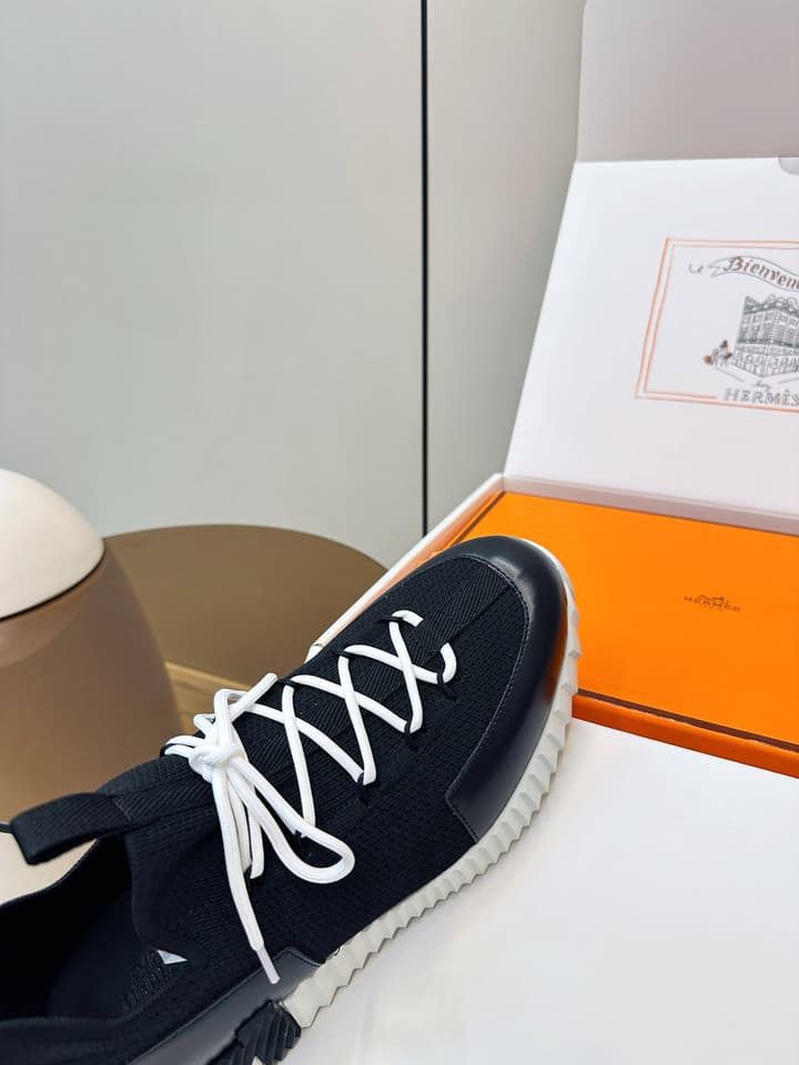 Hermes H Classic Couple Sneakers in Black