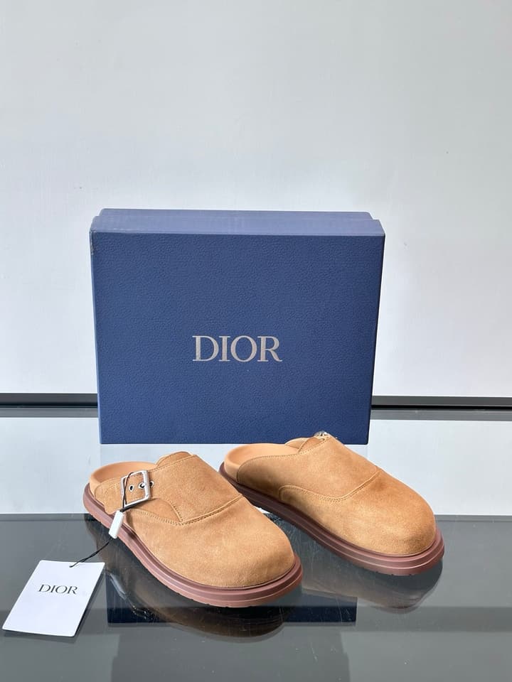 Dior Oblique Closed-Toe Mules in Black