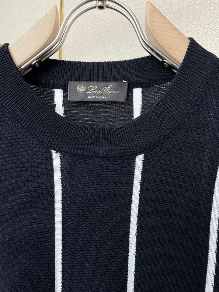 Loro Piana Men's Casual Short-Sleeve Polo Shirt in Black Textured