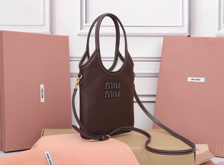 Miu Miu Mini Tote Bag in Black