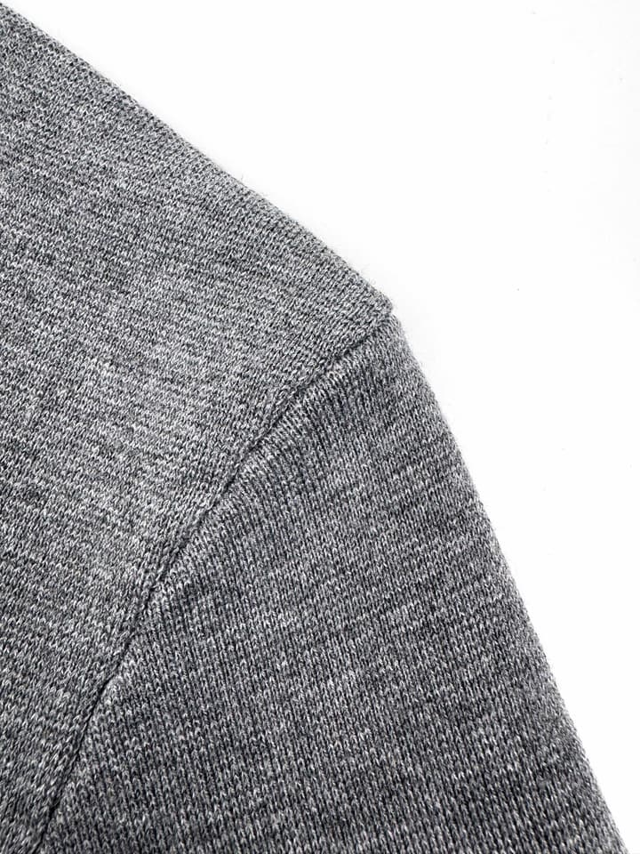 Dior Icon Wool Zip Cardigan in Fog Gray