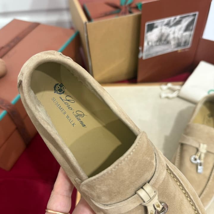 Loro Piana Summer Charms Walk Loafers – Kids Collection in Dusty Lavender Pink