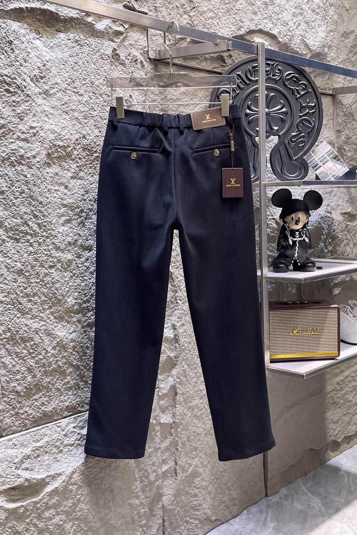 Louis Vuitton Wool Blend Dress Trousers – Autumn/Winter Collection in Black