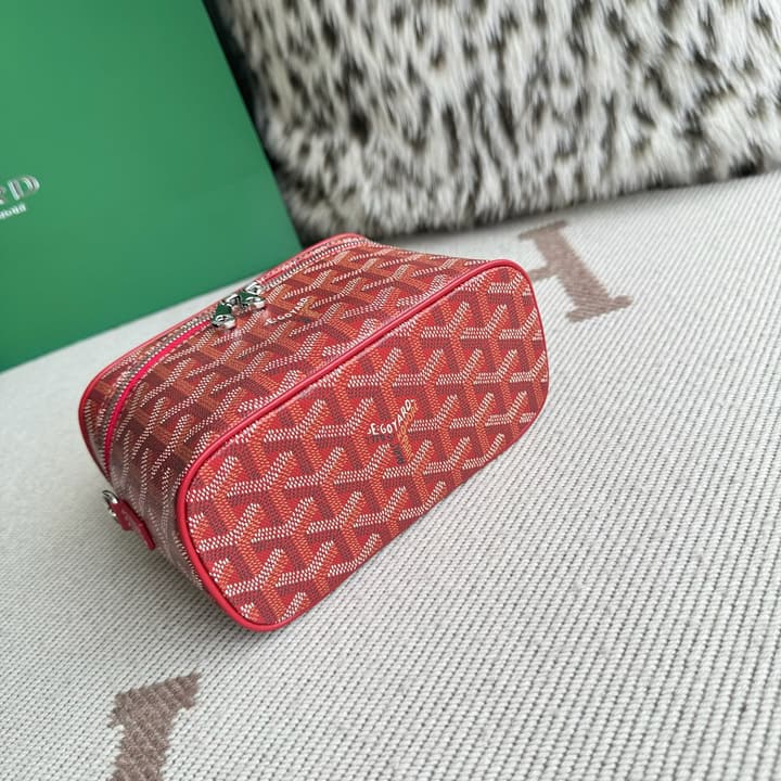 Goyard Muse Mini Vanity Case in Bright Orange Goyardine
