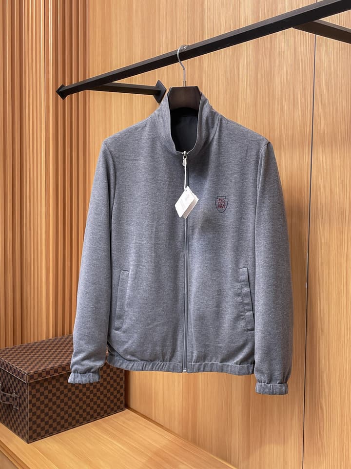 Burberry Reversible Casual Jacket – 2025FW in Dark Navy Reversible Side