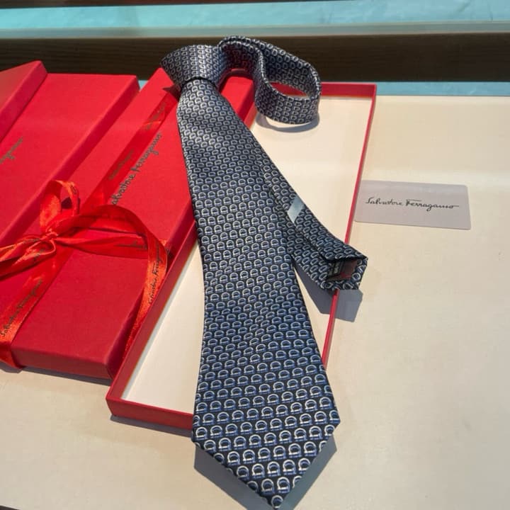 Ferragamo Men's Silk Tie Series in Burgundy