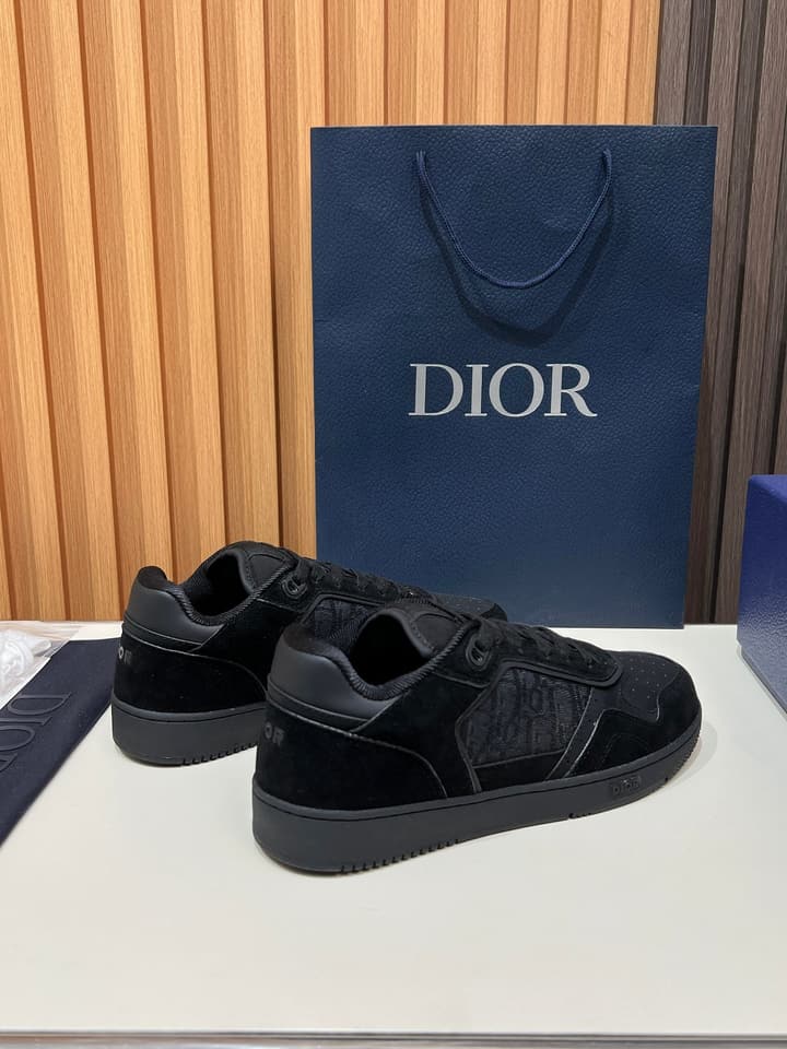 Dior B27 Unisex Sneakers – 2025 Collection in Black And Khaki Oblique