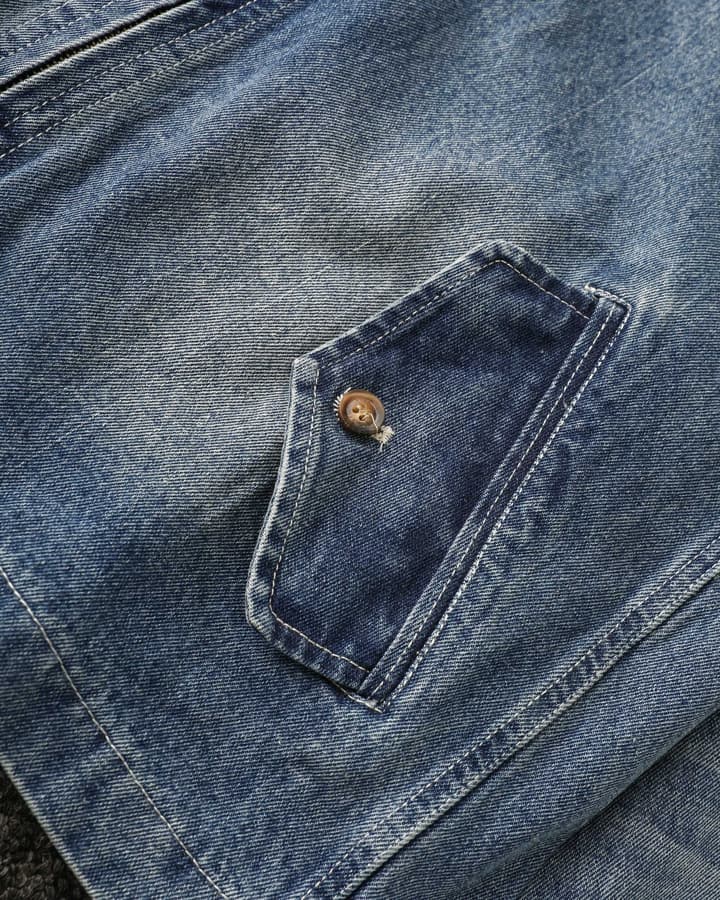 Ralph Lauren Washed Denim Jacket – 2025 Fall Collection in Classic Blue Denim