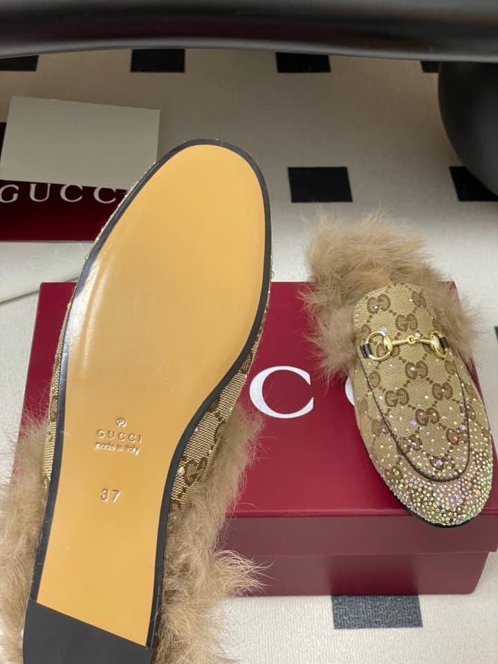 Gucci Princetown Wool Horsebit Mules – 2025 Fall Collection