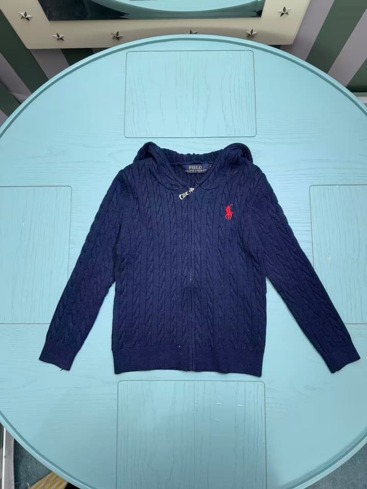 Ralph Lauren Classic Knit Cardigan – Kids Collection – 2025SS in Navy Blue Knit Cardigan